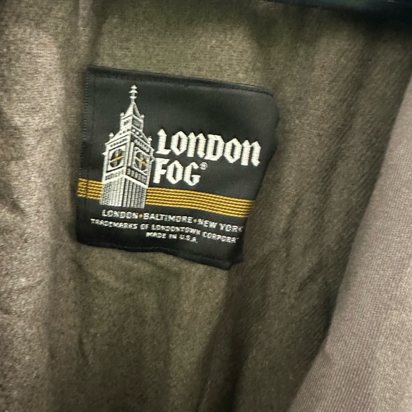 London Fog Men's Trench Coat - Dark Brown size 14 removable lining - Picture 6 of 15